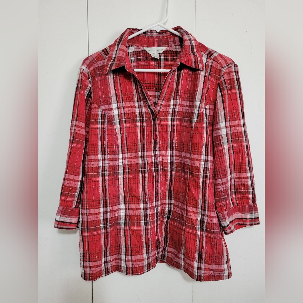 Christopher and Banks plaid Shirt